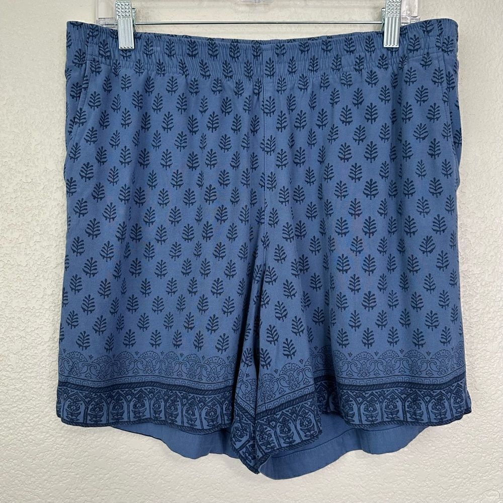 J. Jill Women's Printed Elasticized Waist Pull On Short, Sz Medium